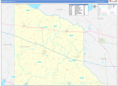 Van Zandt County, TX Digital Map Basic Style